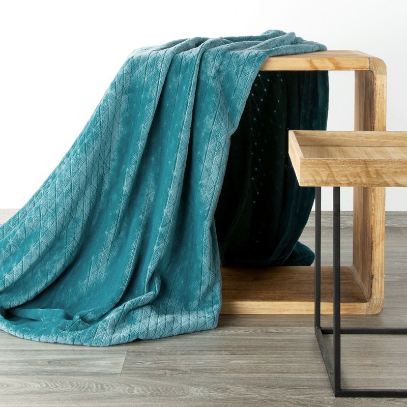 Jednofarebná deka - Cindy 4 tyrkysová š. 70 cm x d. 160 cm